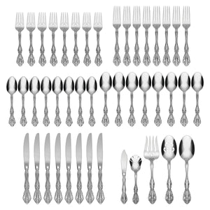Lenox Oneida Michelangelo 45 Piece Fine Flatware Set, Service for 8 Metallic, STAINLESS METAL 2765045AL20