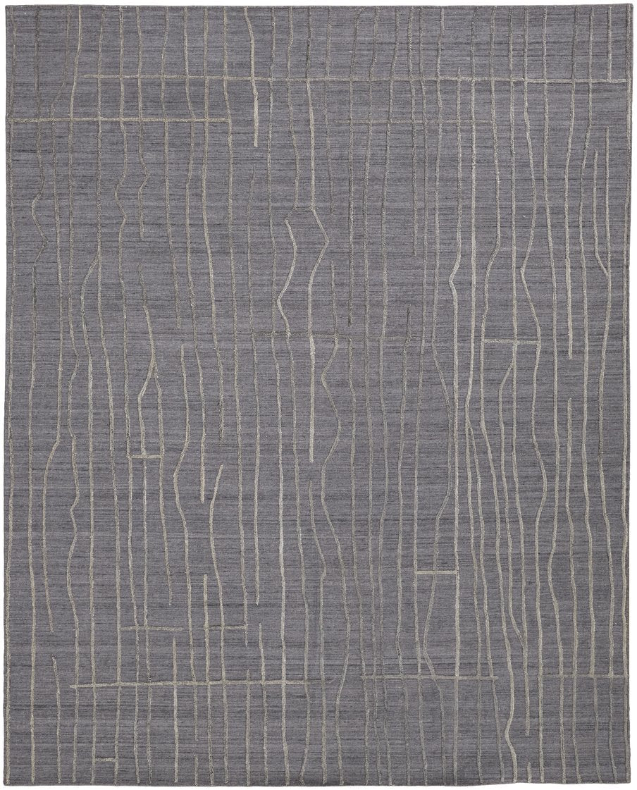 Feizy Rugs Haverhill Hand-woven Viscose And Wool Rug With Geometric Design For Elegant Home Décor Styling Gray,Silver Viscose,Wool T07t8000chl000p00