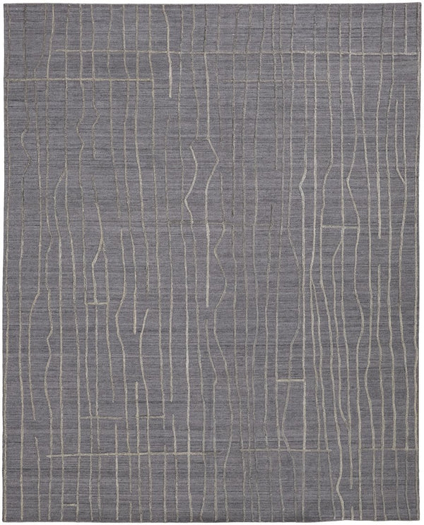 Feizy Rugs Haverhill Hand-woven Viscose And Wool Rug With Geometric Design For Elegant Home Décor Styling Gray,Silver Viscose,Wool T07t8000chl000p00
