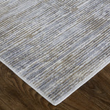 Feizy Rugs Laina Low-pile Distressed Area Rug - Versatile, Easy-care Design For Modern And Rustic Spaces Taupe,Silver,Tan Polyester,Polypropylene Lai39gafbge000j00