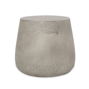 English Elm Orion Concrete Drum Side Table with Sculptural Flared Base for Eclectic Living Spaces 69455.00CONRT
