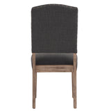 Homelegance By Top-Line Nicklaus Linen Nailhead Chairs (Set of 2) Grey Rubberwood