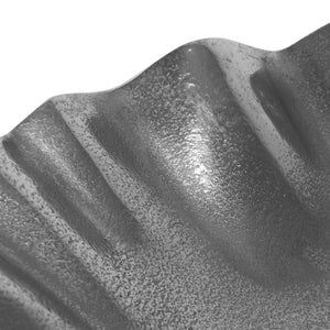 English Elm Christopher Knight Home® - Plate Handcrafted Aluminum Decorative Leaf Plate in Raw Nickel Finish — 17" x 16" Artisan Catchall, Jewelry Tray 72534.00