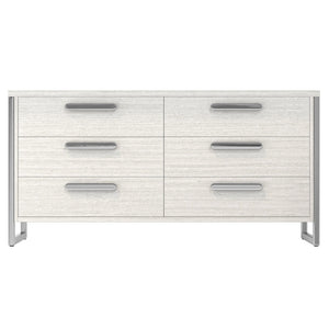 Bernhardt Bernhardt Stratum Dresser In Mist Wood Grain With 6 Soft-Close Drawers & Polished Nickel Accents 325052