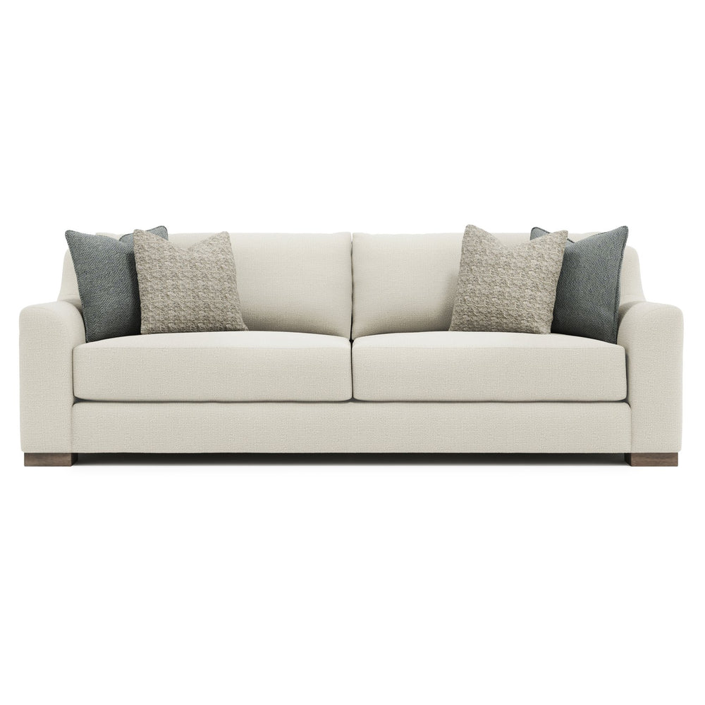 Bernhardt Bernhardt Gabi Boucle Sofa — Oversized 94" Transitional Luxe Upholstery, Knife-Edge Pillows, Wood Feet - Made to Order P7087B
