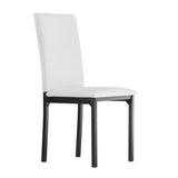 Homelegance By Top-Line Aristos Metal Faux Leather Upholstered Dining Chairs Black Metal