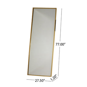 English Elm Christopher Knight Home® - MIRROR Louise Modern Rectangular Standing Mirror with Slim Gold Frame, Full-Length 83" x 33.75" Elegant 65719.00GLD