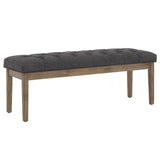 Timmey Premium Tufted Reclaimed Look 52-inch Upholstered Bench