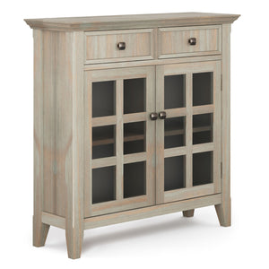English Elm Acadian Entryway Storage Cabinet - Rustic Distressed Grey With Adjustable Shelves & Versatile Design B136P158294