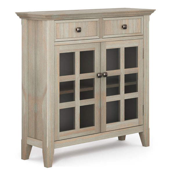 English Elm Acadian Entryway Storage Cabinet - Rustic Distressed Grey With Adjustable Shelves & Versatile Design B136P158294