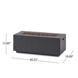 Christopher Knight Home® Noble House 40" Rectangular Mgo Fire Pit - 40 000 Btu With Tank Holder