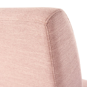 English Elm Pushback Recliner Accent Chair Solid Birch Frame Rivet Detail Mid-century Living Room Seat Blush 65532.00LBLSH