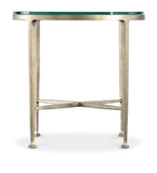 Cora Glass Top Round Side Table M14-80113-95 Champagne; Gold; Silver Hooker Furniture