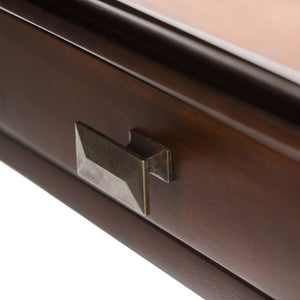 English Elm Artisan Coffee Table In Russet Brown - Handcrafted Elegance With Storage For Stylish Living Spaces B136P159463
