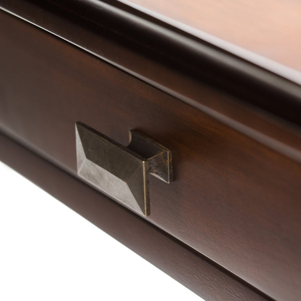 English Elm Artisan Coffee Table In Russet Brown - Handcrafted Elegance With Storage For Stylish Living Spaces B136P159463
