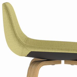 English Elm Randolph Mid-Century Modern Bentwood Counter/Bar Stools Set Of 2 With Upholstered Comfort & Style B136P159462-GIGA