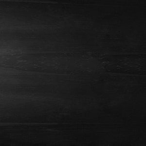 Contemporary Reeded Headboard Solid Wood King Bed Black ORLB8BBL Walker Edison