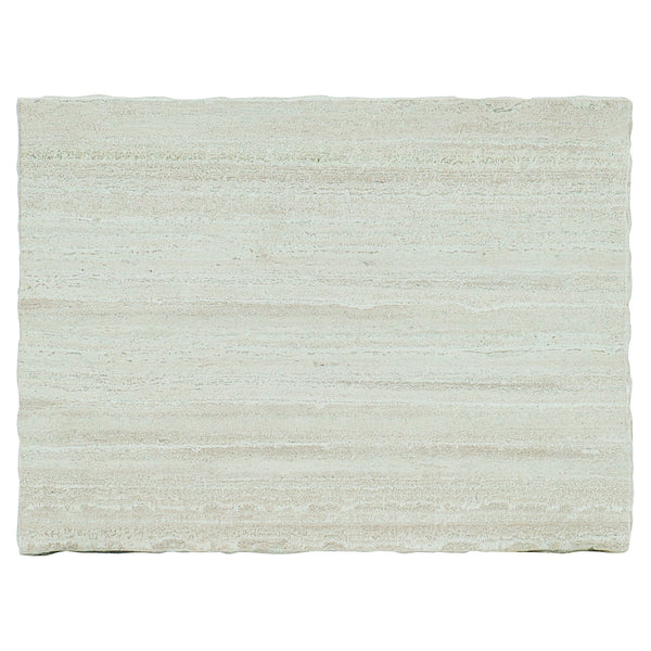 Bernhardt Bernhardt Sculptural Mid-Century Cocktail Table With White Travertine Top And Cross Steel Base Elegan Bronze 31.25"W x 23.25"D x 16.75"H 510010