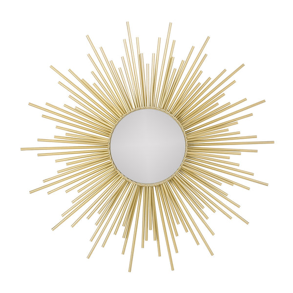 English Elm Christopher Knight Home® - WALL Sunburst Gold Mirror 34.5" Round Tempered Glass Iron Frame Glam Decorative Accent Piece 71552.00