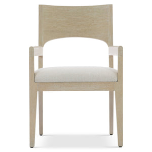 Bernhardt Bernhardt Solaria Arm Chair Rustic-Modern Ash Frame, Dune Finish, Upholstered Slip Seat, Timeless Comfort 310556
