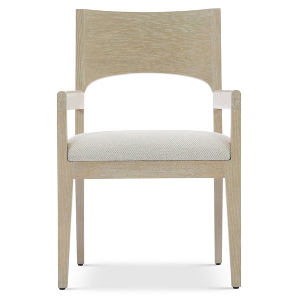 Bernhardt Bernhardt Solaria Arm Chair Rustic-Modern Ash Frame, Dune Finish, Upholstered Slip Seat, Timeless Comfort 310556