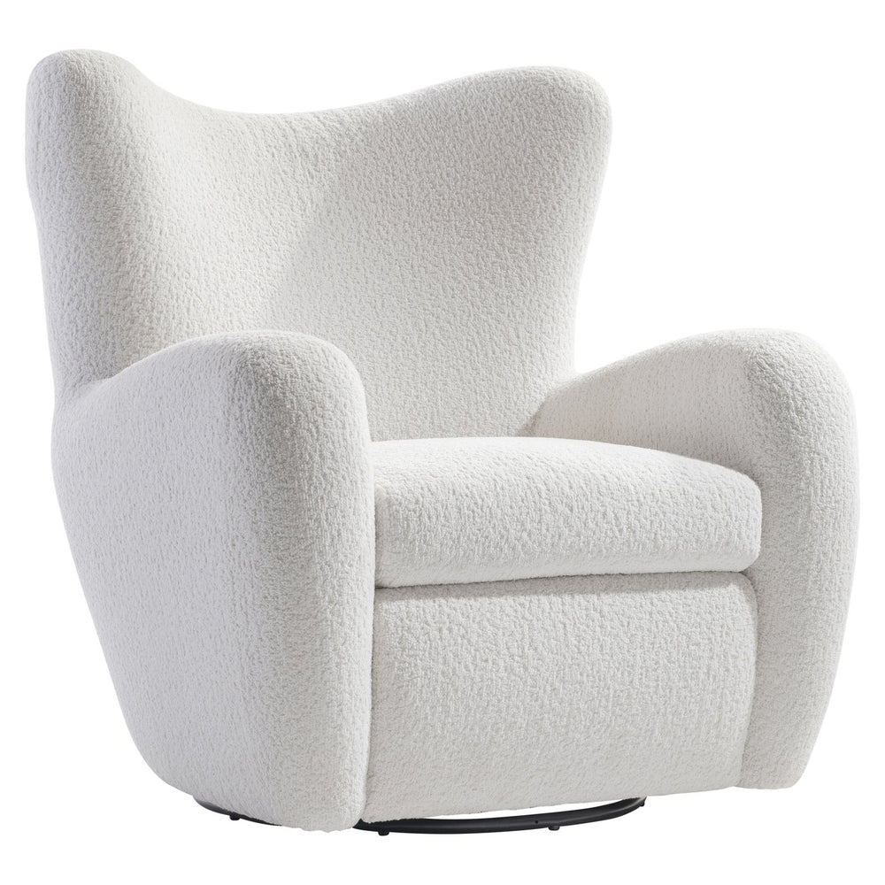 Bernhardt Bernhardt Silvi Fabric Swivel Chair With Plush Contoured Back, 360° Swivel, Sculptural Modern Comfort B802SAO