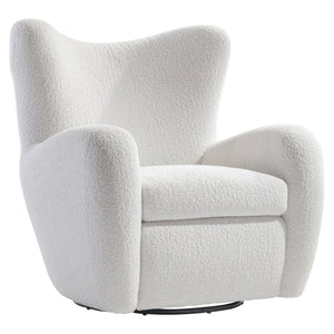 Bernhardt Bernhardt Silvi Fabric Swivel Chair With Plush Contoured Back, 360° Swivel, Sculptural Modern Comfort B802SAO