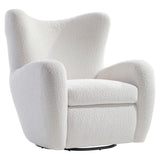 Bernhardt Silvi Fabric Swivel Chair White,Cream Fabric B802SAO