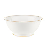 Federal Gold Large Porcelain Serving Bowl, 24-Karat Gold Accents, Dishwasher Safe, Chip-Resistant