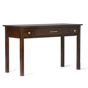 English Elm Avalon Writing Office Desk In Dark Tobacco Brown - Elegant Solid Wood Design With Ample Storage B136P158446