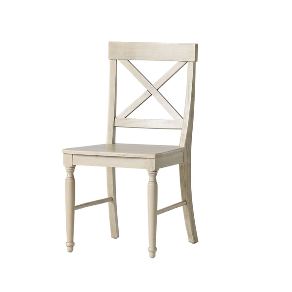 English Elm Acacia Wood X-back Dining Chairs Set of Two Farmhouse Country Seating Antique Finish 57366.00
