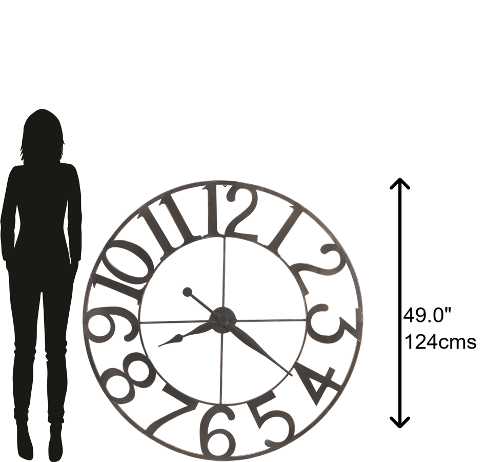 Hekman Furniture 625674 Felipe Wall Clock - Large Iron Timepiece With Striking Design And Quartz Movement For Home Décor  Felipe Wall Clock 625674