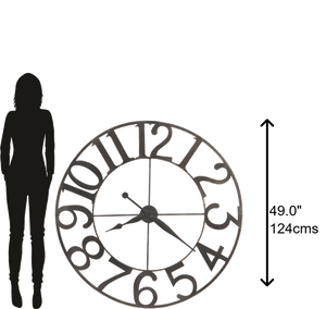 Hekman Furniture 625674 Felipe Wall Clock - Large Iron Timepiece With Striking Design And Quartz Movement For Home Décor  Felipe Wall Clock 625674