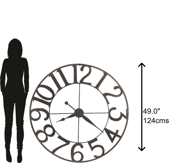 Hekman Furniture 625674 Felipe Wall Clock - Large Iron Timepiece With Striking Design And Quartz Movement For Home Décor  Felipe Wall Clock 625674