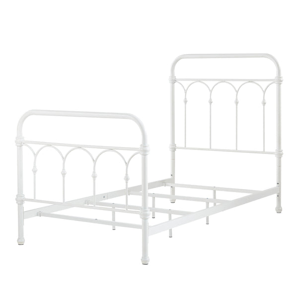 Homelegance By Top-Line Gracen Casted Knot Metal Bed White Metal