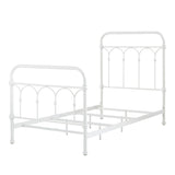 Homelegance By Top-Line Gracen Casted Knot Metal Bed White Metal