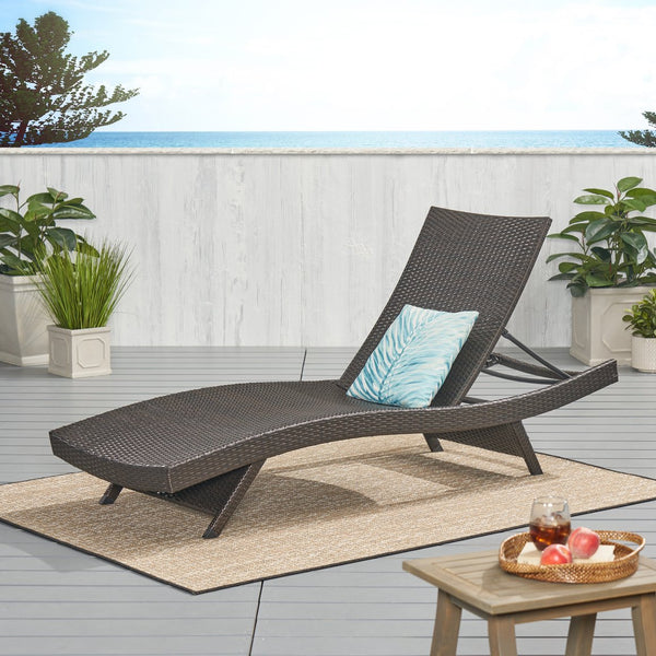 English Elm Salem Outdoor Pe Wicker Chaise Lounge Low Profile Poolside Sun Lounger 52005.00