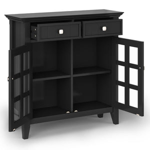 English Elm Acadian Entryway Storage Cabinet - Timeless Black Design With Adjustable Shelves & Drawers For Organization B136P158291