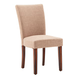 Homelegance By Top-Line Harmonn Linen Parsons Dining Chairs (Set of 2) Beige Rubberwood