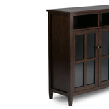 Warm Shaker Medium Storage Media Cabinet Tobacco Brown B136P159721 Hearth and Haven