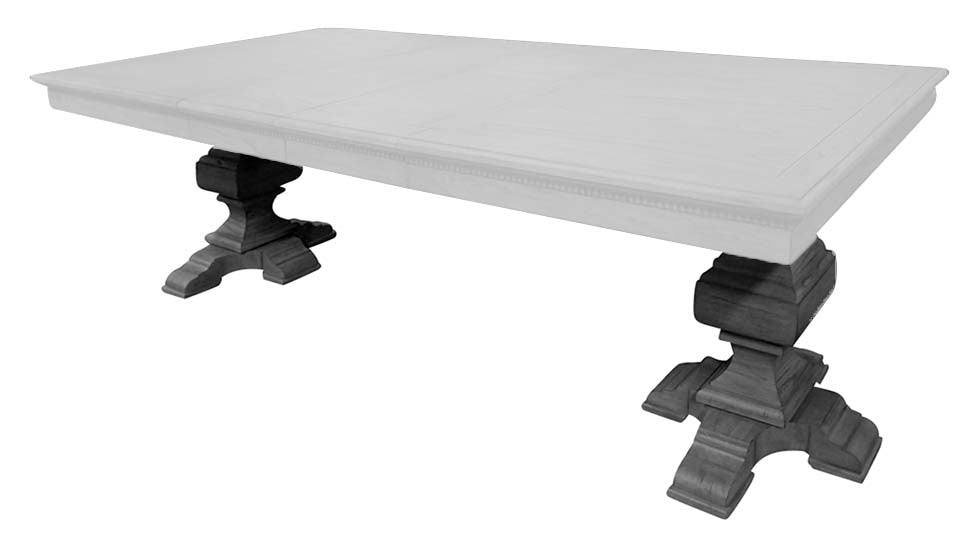 Hekman Furniture 25429b Rectangular Pedestal Dining Table Base By  - Elegant Design & Sturdy Support Wellington Java Wellington Estates Rect Ped Dining Tbl Base 25429b