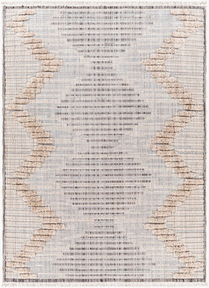 Livabliss Zaragoza Global Bohemian Fringe Runner Rug High Pile Polyester Hallway Entryway Accent Medium Gray, Li 9'2" x 12' ZRZ2300-9212