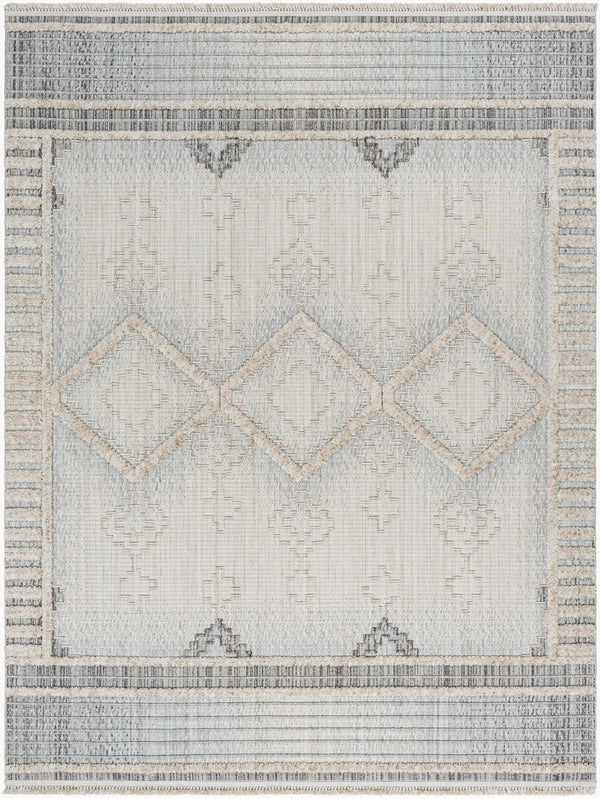 Livabliss Zaragoza Global Inspired High Pile Polyester Runner Rug with Bohemian Fringe Detail Cream, Light Be 7'10" x 10' ZRZ2301-71010