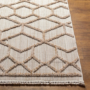 Livabliss Zaragoza Machine Woven Polyester Runner Rug with Fringe High Pile Hallway Accent Cream, Light Be 2'7" x 7'3" ZRZ2309-2773
