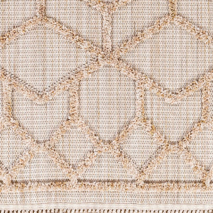 Livabliss Zaragoza Machine Woven Polyester Runner Rug with Fringe High Pile Hallway Accent Cream, Light Be 2'7" x 7'3" ZRZ2309-2773