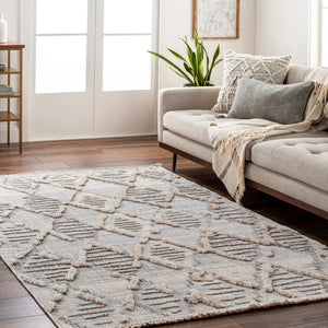Livabliss Zaragoza Bohemian High Pile Area Rug Turkish Woven Fringe Border Living Room Accent ZRZ2311-71010