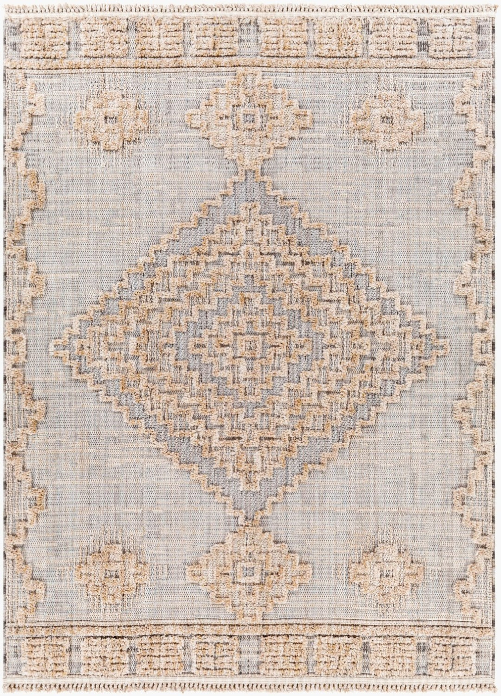 Livabliss Zaragoza Bohemian Global Fringe Polyester Area Rug Soft Plush Pile Living Room ZRZ2312-679