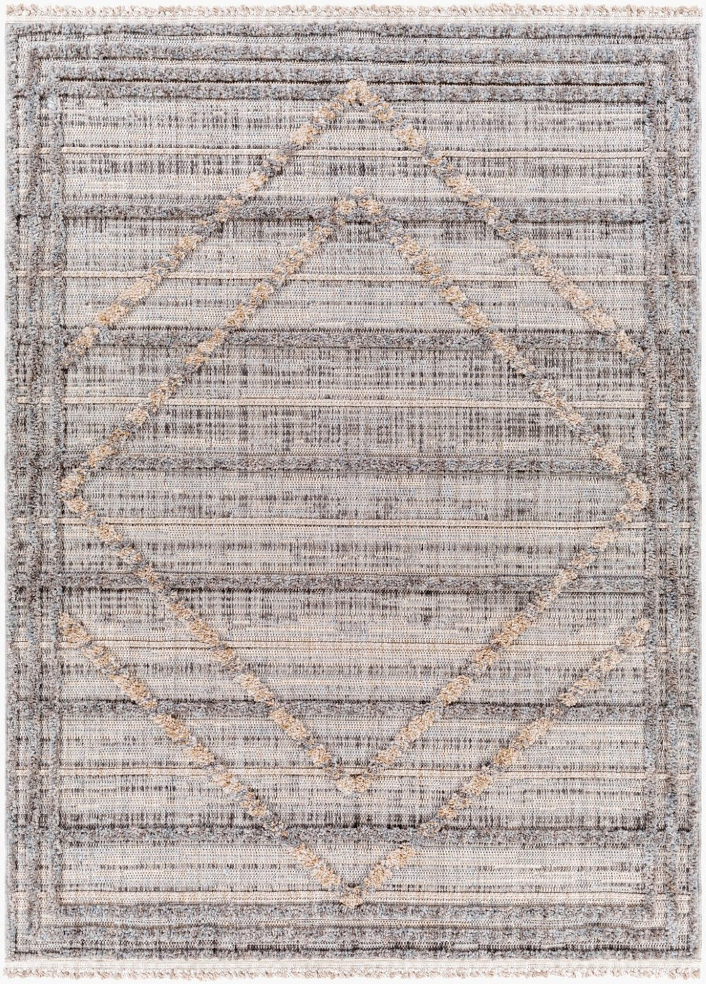 Livabliss Zaragoza Bohemian Global High Pile Polyester Area Rug with Fringe for Living Rooms ZRZ2313-9212