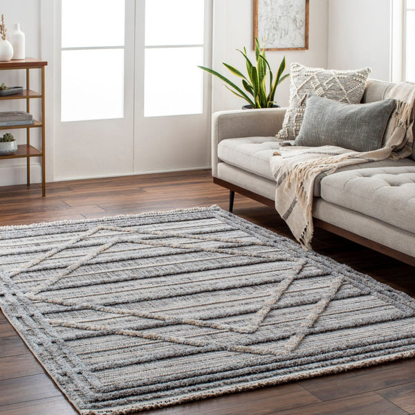 Livabliss Zaragoza Bohemian Global High Pile Polyester Area Rug with Fringe for Living Rooms ZRZ2313-9212