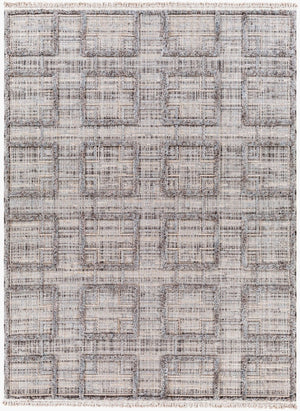 Livabliss Zaragoza Turkish Machine Woven High Pile Runner Rug with Fringe for Hallways Charcoal, Mediu 9'2" x 12' ZRZ2314-9212
